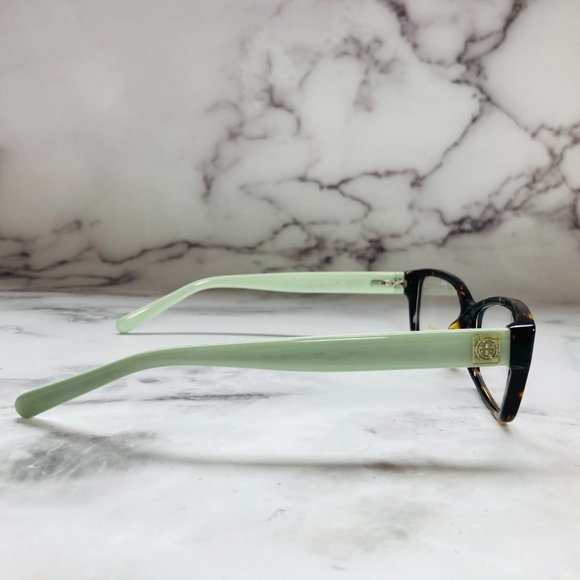 Tory Burch Rectangular Tortoise Brown & Green Mint Eyeglasses Frames NWOT main image 6